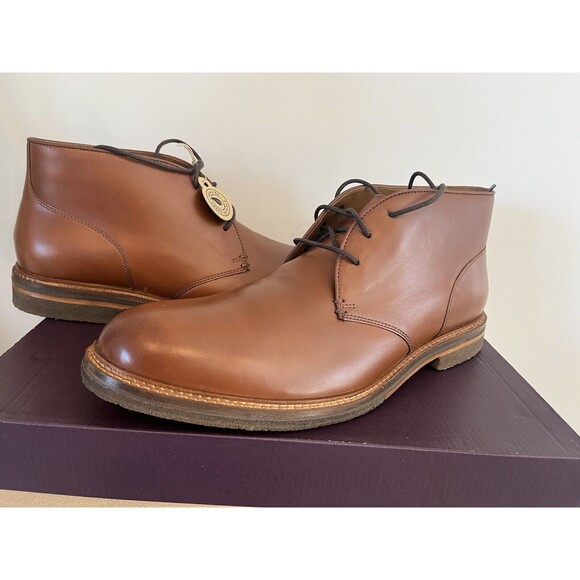 New Johnston & Murphy Calder 20-7280 Mahogany Leather Men Sz 13 Boots Crepe Sole main image 10